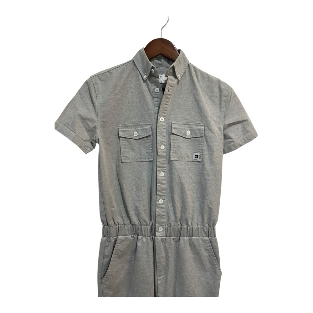 Standard Issue NYC Women’s Gray Jumpsuit Pockets Buttons XXS